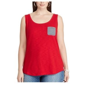 Chaps red tank top size 2X